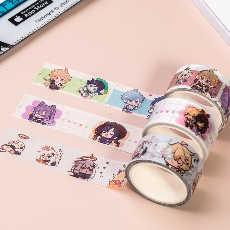 Man Factory Original God Pimeng Tomorrow Chainsaw Humanities Wild Dog Kid Cat Burglar and Paper Adhesive Tape Anime Stationery Peripheral