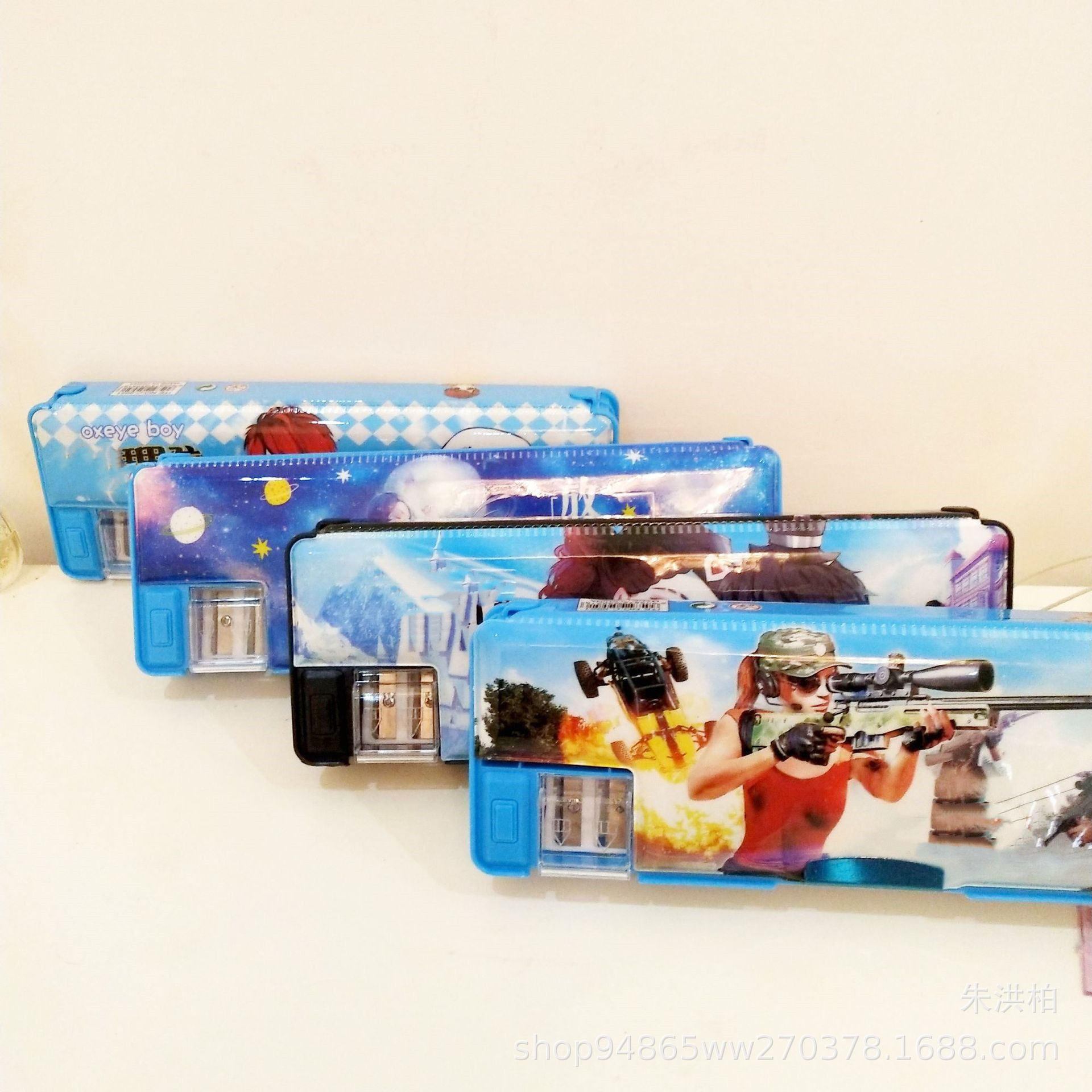 Double-Sided Plastic Pencil-Box for Primary and Secondary School Students Pencil Box Double Open with Double Holes Pencil Sharpener Gift Stationery Wholesale Double-Sided Plastic Pencil-Box for Primary and Secondary School Students Pencil Box Double Open with Double Holes Pencil Sharpener Gift Stationery Wholesale