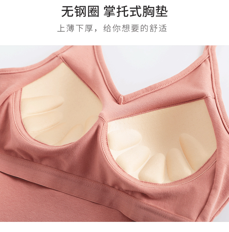 Pure Cotton Big U Beauty Back Sling Bra Card Same Style Outer Wear Wrapped Chest with Chest Pad Integrated Tube Top Girl Blouse Pure Cotton Big U Beauty Back Sling Bra Card Same Style Outer Wear Wrapped Chest with Chest Pad Integrated Tube Top Girl Blouse