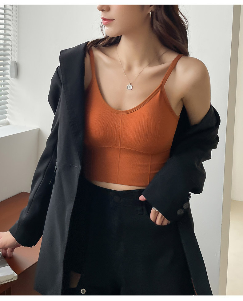 Tube Top Bra Strap Chest Pad Camisole Women's Summer Outer Wear Underwear Tube Top Sports U-Shaped Thread Card Beauty Back Tube Top Bra Strap Chest Pad Camisole Women's Summer Outer Wear Underwear Tube Top Sports U-Shaped Thread Card Beauty Back
