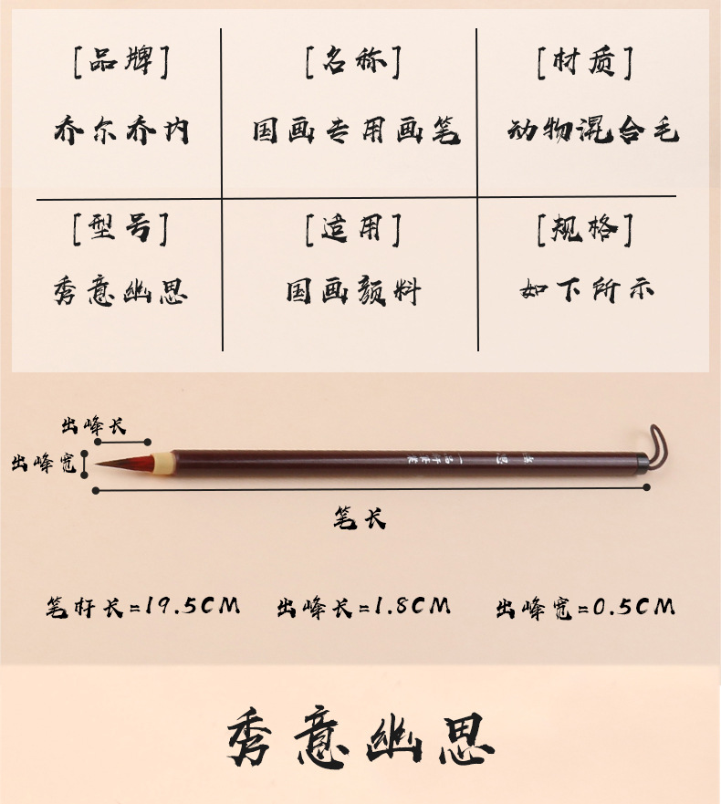 Rabbit's Hair Handmade Soft Writing Brush Watercolor Brush Giorgione Wholesale Comic Hand Draw Hook Line Pen Watercolor Writing Brush Rabbit's Hair Handmade Soft Writing Brush Watercolor Brush Giorgione Wholesale Comic Hand Draw Hook Line Pen Watercolor Writing Brush
