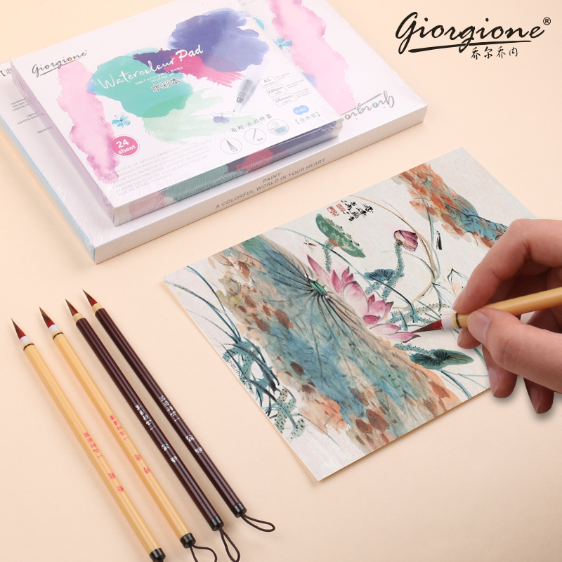 Rabbit&#039;s Hair Handmade Soft Writing Brush Watercolor Brush Giorgione Wholesale Comic Hand Draw Hook Line Pen Watercolor Writing Brush