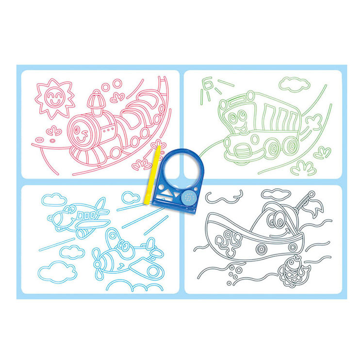 Children&#039;s Magnetic Drawing Board Accessories Wholesale Drawing and Writing Board Tools Multiple Types of Magnetic Seal Brush Template Toys