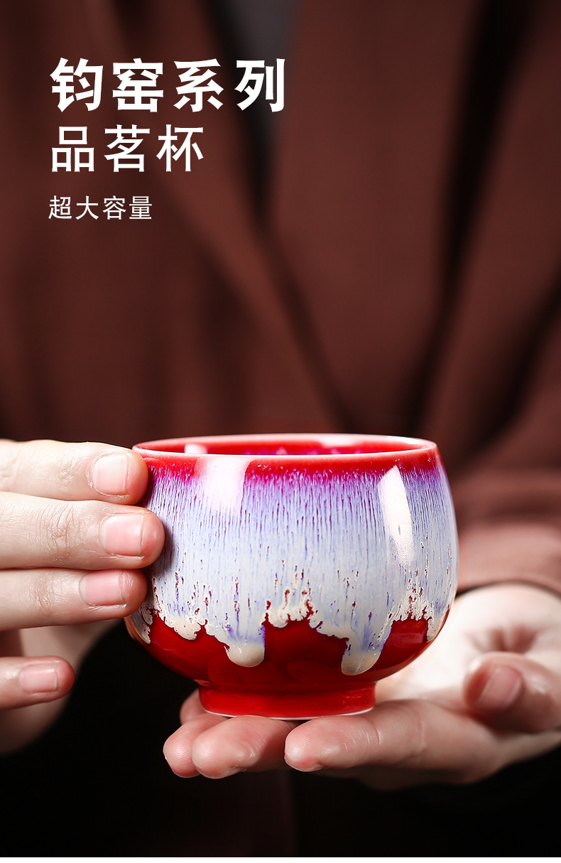 Writing Brush Jianzhan Tea Cup Master Cup Large Ceramic Kung Fu Tea Cup Single Kiln Baked Temmoku Glaze Tea Set Tea Cup Writing Brush Jianzhan Tea Cup Master Cup Large Ceramic Kung Fu Tea Cup Single Kiln Baked Temmoku Glaze Tea Set Tea Cup