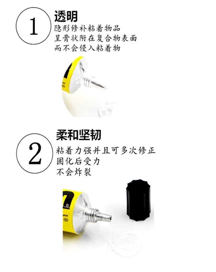 Hot Selling UHN Aluminum Tube Alcohol Stationery Tape Colorless Non-Toxic Transparent Epoxy Resin Glue Children's DIY Handmade Textile Glue
