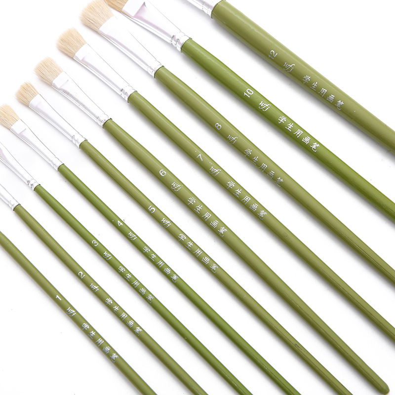 Spot water chalk single student brush no. 1-8 single brush manufacturer direct selling watercolor brush oil brush wholesale