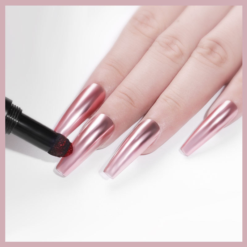 Manicure Air Cushion Magic Pen Air Cushion Magic Mirror Effect Powder Laser Highlighter Marker Solid Chalk Phantom Nail Brush Exclusive for Cross-Border