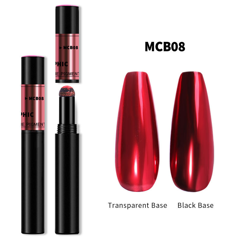 Manicure Air Cushion Magic Pen Air Cushion Magic Mirror Effect Powder Laser Highlighter Marker Solid Chalk Phantom Nail Brush Exclusive for Cross-Border