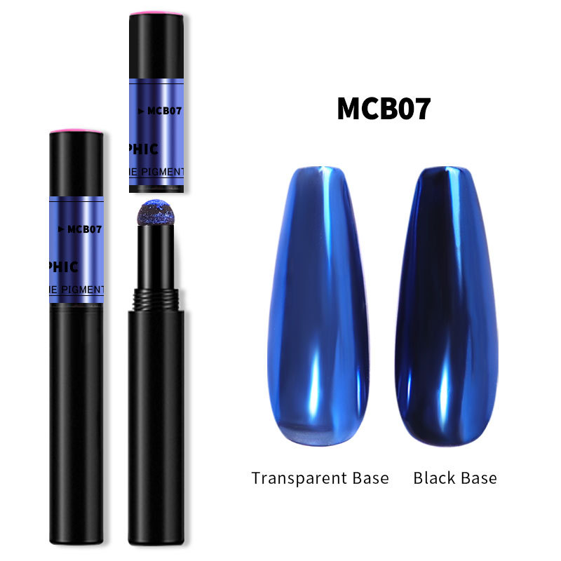 Manicure Air Cushion Magic Pen Air Cushion Magic Mirror Effect Powder Laser Highlighter Marker Solid Chalk Phantom Nail Brush Exclusive for Cross-Border