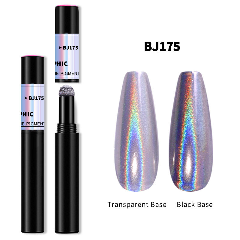Manicure Air Cushion Magic Pen Air Cushion Magic Mirror Effect Powder Laser Highlighter Marker Solid Chalk Phantom Nail Brush Exclusive for Cross-Border