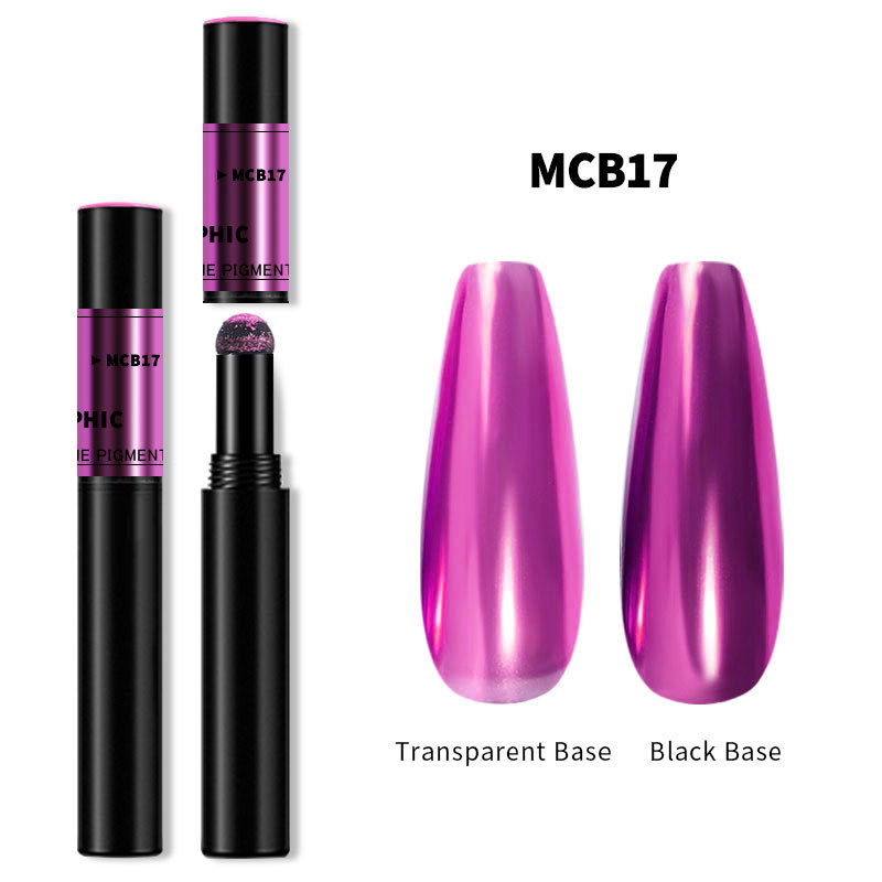 Manicure Air Cushion Magic Pen Air Cushion Magic Mirror Effect Powder Laser Highlighter Marker Solid Chalk Phantom Nail Brush Exclusive for Cross-Border