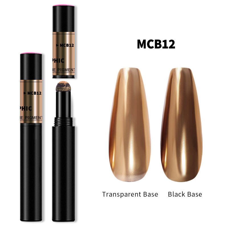 Manicure Air Cushion Magic Pen Air Cushion Magic Mirror Effect Powder Laser Highlighter Marker Solid Chalk Phantom Nail Brush Exclusive for Cross-Border