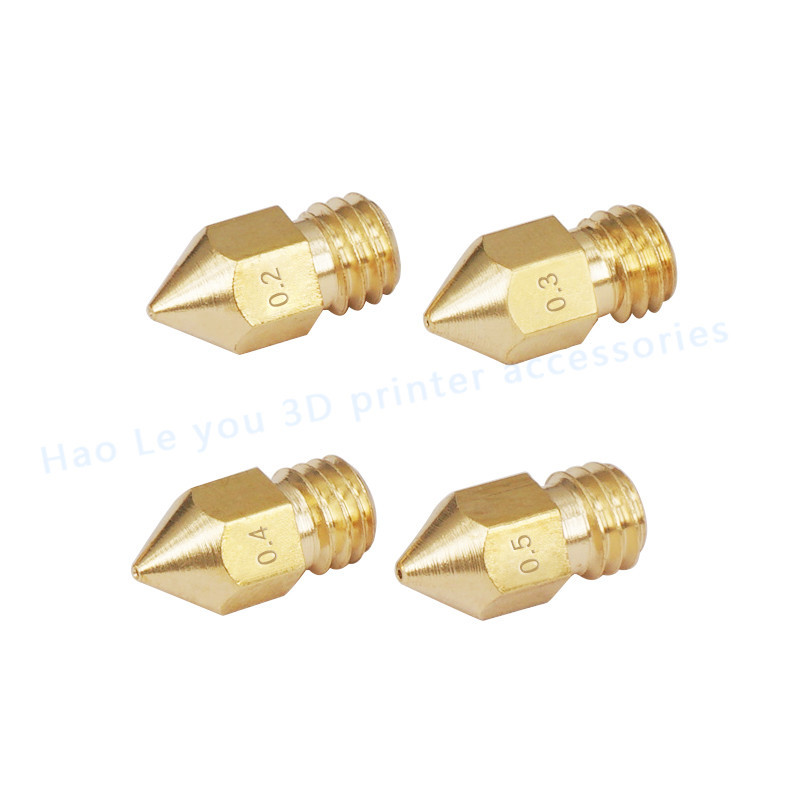  3D Printer Accessory Print Head Mk8 Pointed Brass Nozzle with Lettering MakerBot