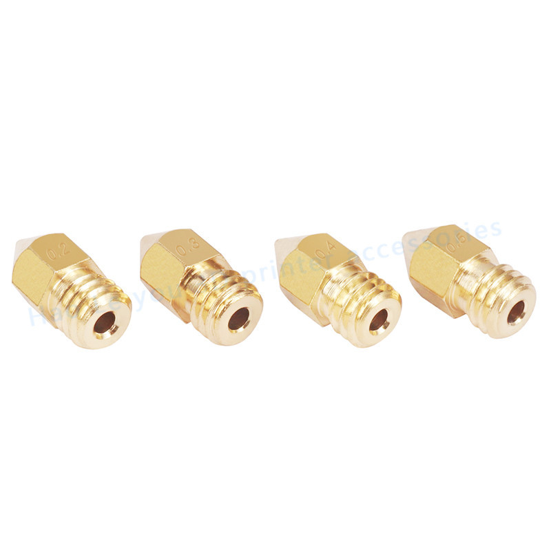  3D Printer Accessory Print Head Mk8 Pointed Brass Nozzle with Lettering MakerBot