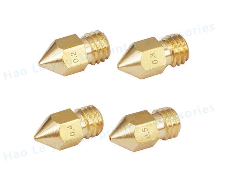 3D Printer Accessory Print Head Mk8 Pointed Brass Nozzle with Lettering MakerBot 3D Printer Accessory Print Head Mk8 Pointed Brass Nozzle with Lettering MakerBot