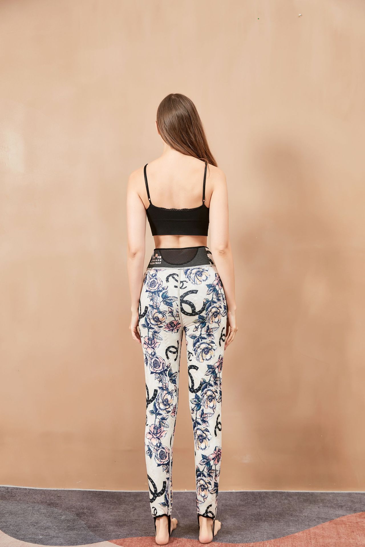 Warm Kneecap High Waist One-Piece Trousers Autumn and Winter Graphene Cotton Pants Large Size Silk Outer Wear plus Velvet Thick Leggings Women