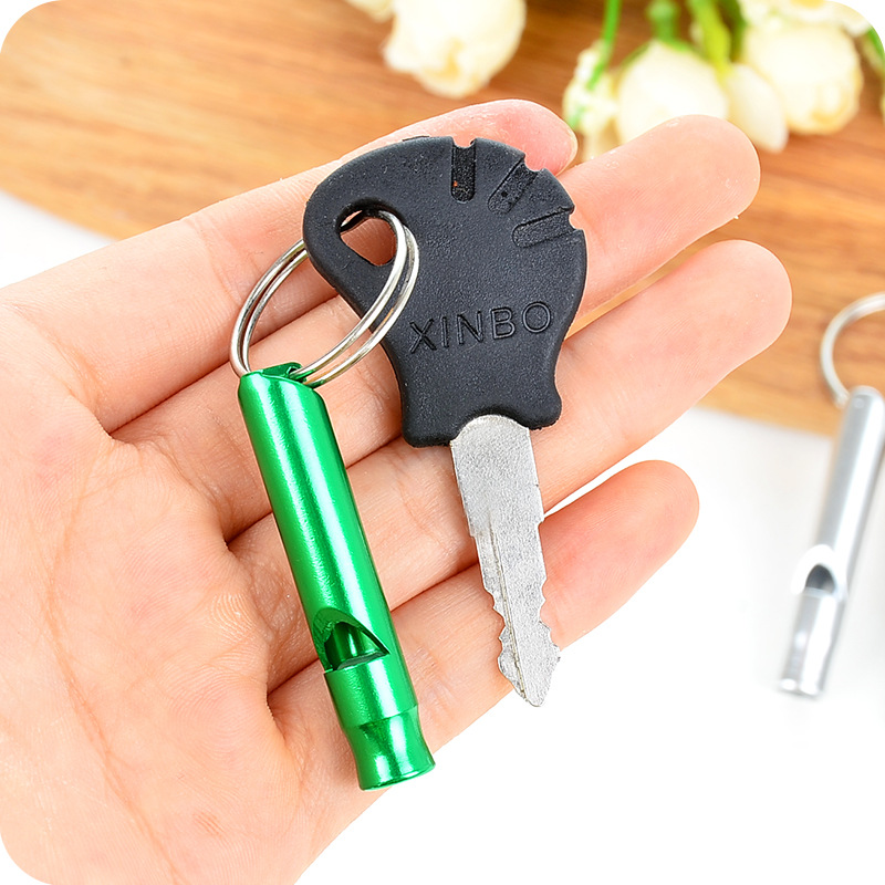 Small Aluminum Alloy Whistle Rescuing Whistle Whistle Fire Fighting Survival Whistle Aluminum Alloy Whistle Outdoor Supplies