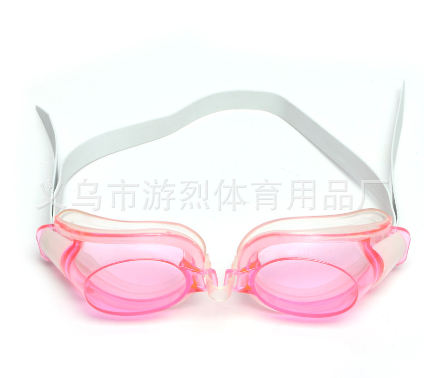 Factory Large Frame Swimming Goggles Men and Women Waterproof Anti-Fog Plain Light Swimming Goggles Free Nasal Splint Earplugs Swimming Equipment