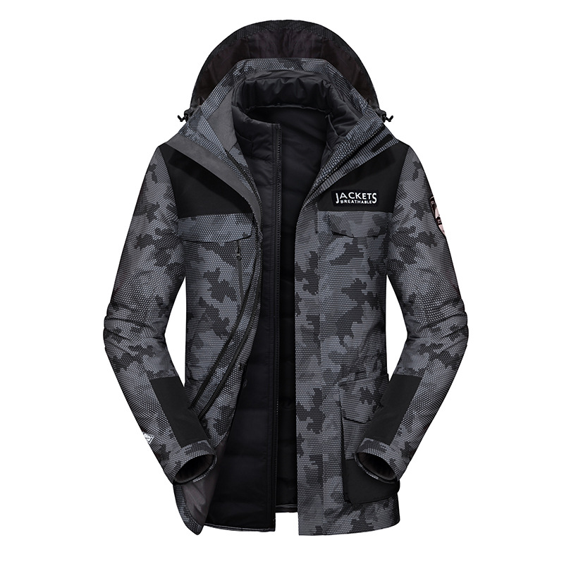 2 Winter Warm Men&#039;s Assault Jacket down Feather Liner Couple Outdoor Three in One Two-Piece Set Tibetan Mountaineering Cold Protective Clothing Female