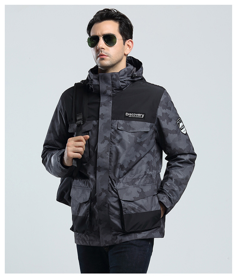 2 Winter Warm Men's Assault Jacket down Feather Liner Couple Outdoor Three in One Two-Piece Set Tibetan Mountaineering Cold Protective Clothing Female