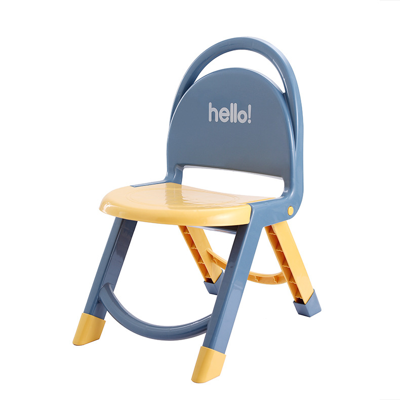 Thickened Children&#039;s Folding Chair Baby Portable Small Bench Household Baby&#039;s Stool Kindergarten Plastic Backrest Chair