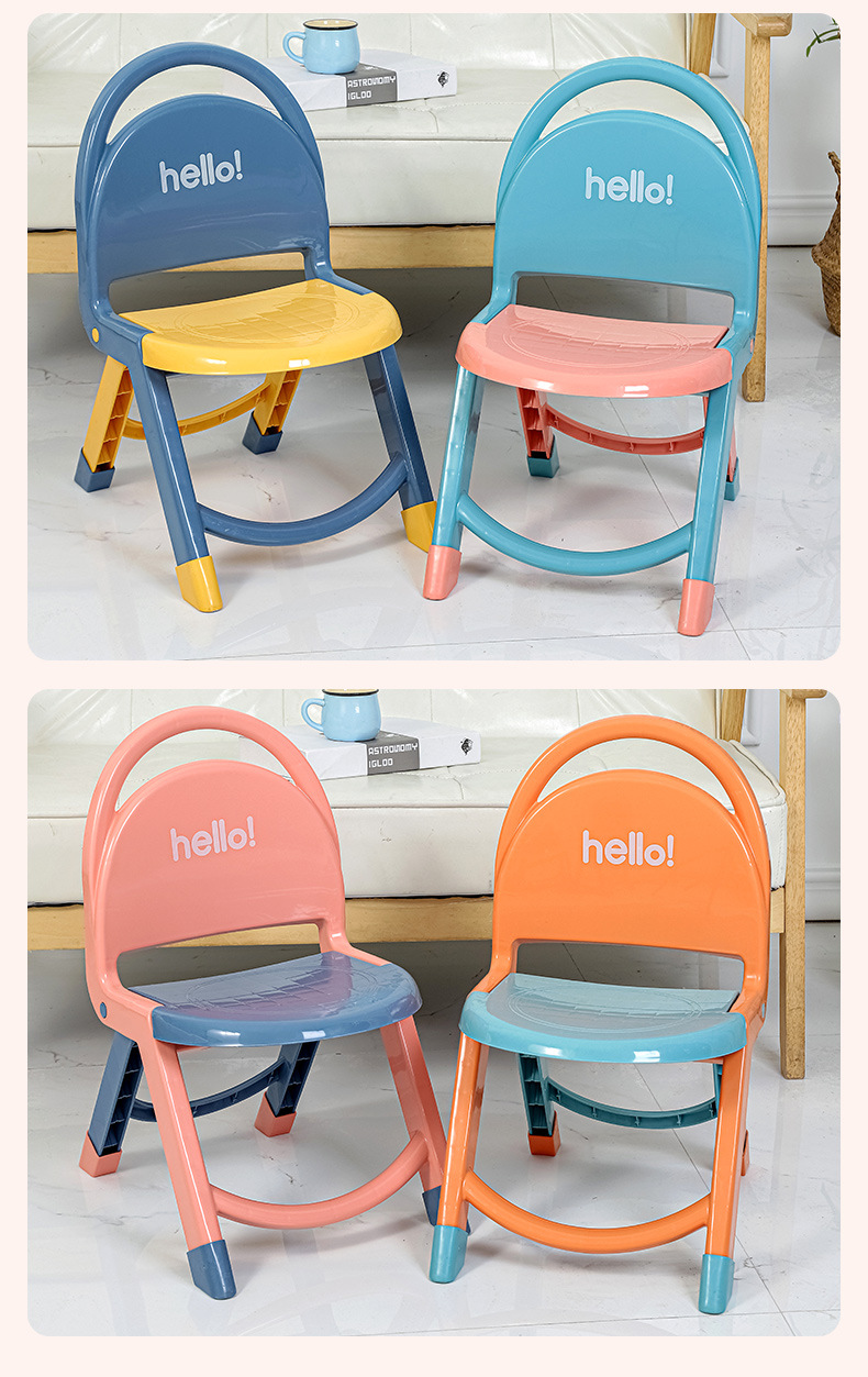 Thickened Children's Folding Chair Baby Portable Small Bench Household Baby's Stool Kindergarten Plastic Backrest Chair Thickened Children's Folding Chair Baby Portable Small Bench Household Baby's Stool Kindergarten Plastic Backrest Chair
