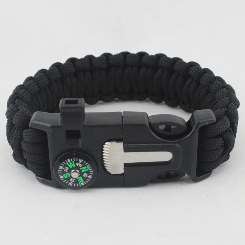 Outdoor Camping Firestone Compass Multifunctional Bracelet Parachute Cord Braided Bracelet Outdoor Emergency Survival Bracelet Outdoor Camping Firestone Compass Multifunctional Bracelet Parachute Cord Braided Bracelet Outdoor Emergency Survival Bracelet