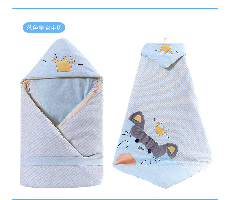 2020 Autumn and Winter New Thickened Detachable Baby Wrapping Blanket Cotton Newborn Swaddling Blanket Swaddling Sleeping Bag One Piece Dropshipping
