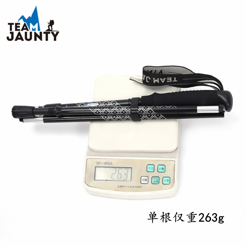 Cross-Border Matching New Aluminum Alloy Five-Section Folding Damping Trekking Pole Inner Lock Telescopic Folding Walking Stick Crutch Cross-Border Matching New Aluminum Alloy Five-Section Folding Damping Trekking Pole Inner Lock Telescopic Folding Walking Stick Crutch