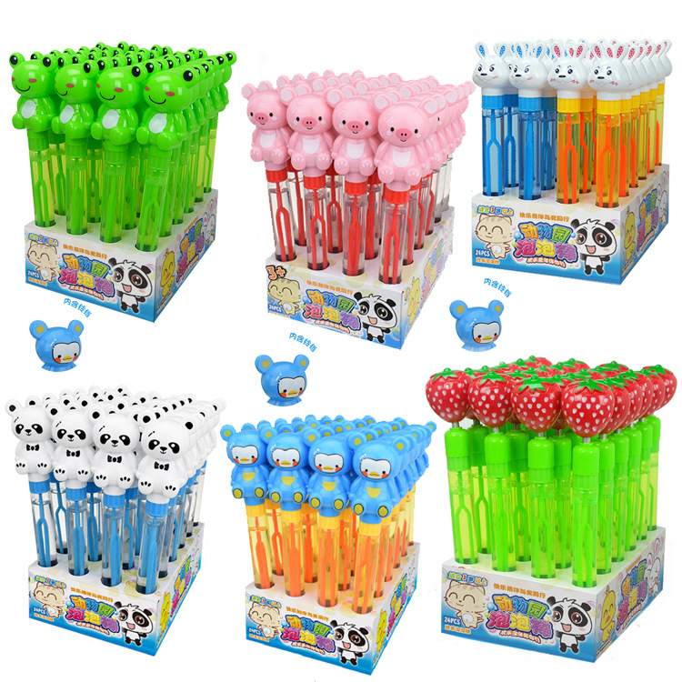 Outdoor Sports Toys Pig Chick Kitten Bell Animal Bubble Wand Bubble Blowing Machine Bubble Water Blowing Bubble
