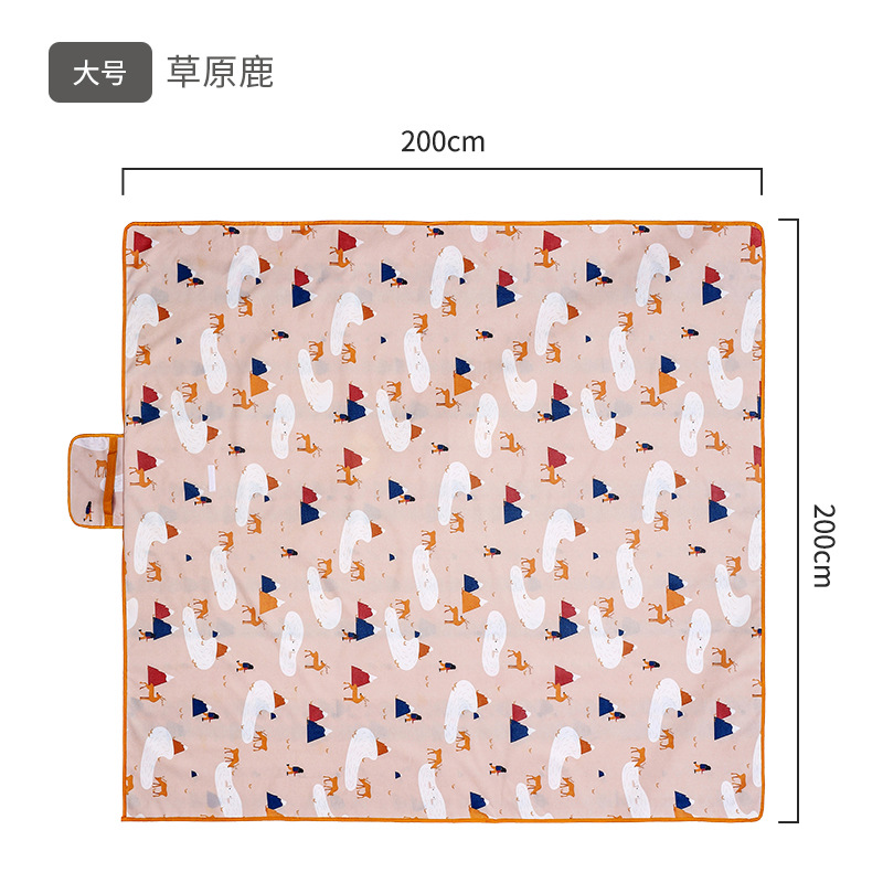 Collection Outdoor Picnic Mat Parent-Child Spring Outing Picnic Blanket Thickened Oxford Cloth Moisture Proof Pad Picnic Tent Floor Mat Portable