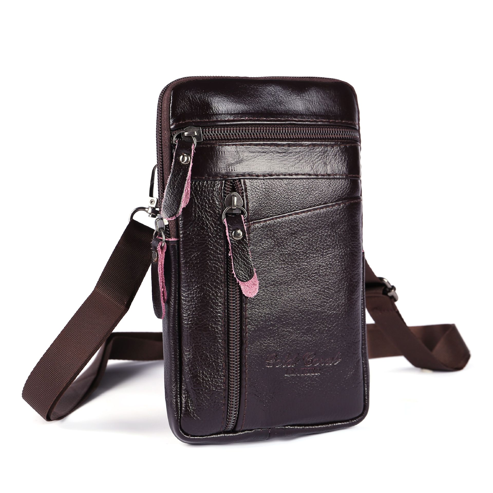 Leather Pocket Men's Mobile Phone Bag Wear Belt Outdoor Sports One-Shoulder Small Bag Business Waist Bag for Collecting Money Factory Wholesale Leather Pocket Men's Mobile Phone Bag Wear Belt Outdoor Sports One-Shoulder Small Bag Business Waist Bag for Collecting Money Factory Wholesale