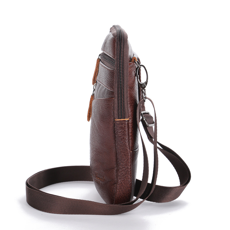 Leather Pocket Men's Mobile Phone Bag Wear Belt Outdoor Sports One-Shoulder Small Bag Business Waist Bag for Collecting Money Factory Wholesale Leather Pocket Men's Mobile Phone Bag Wear Belt Outdoor Sports One-Shoulder Small Bag Business Waist Bag for Collecting Money Factory Wholesale