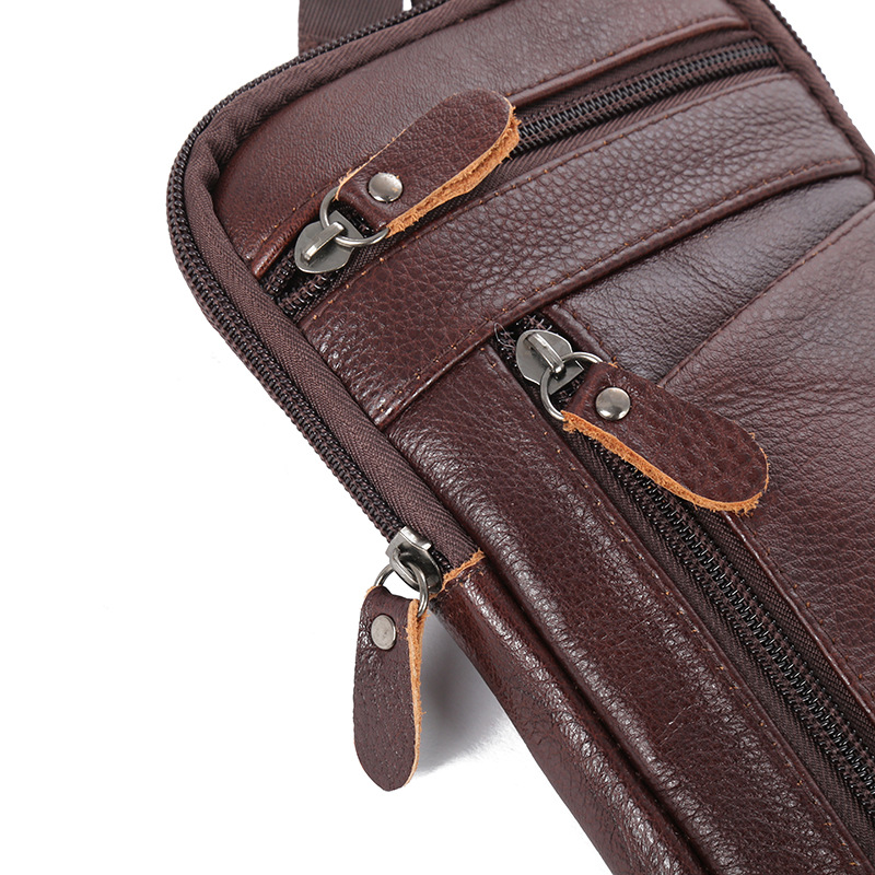 Leather Pocket Men's Mobile Phone Bag Wear Belt Outdoor Sports One-Shoulder Small Bag Business Waist Bag for Collecting Money Factory Wholesale Leather Pocket Men's Mobile Phone Bag Wear Belt Outdoor Sports One-Shoulder Small Bag Business Waist Bag for Collecting Money Factory Wholesale