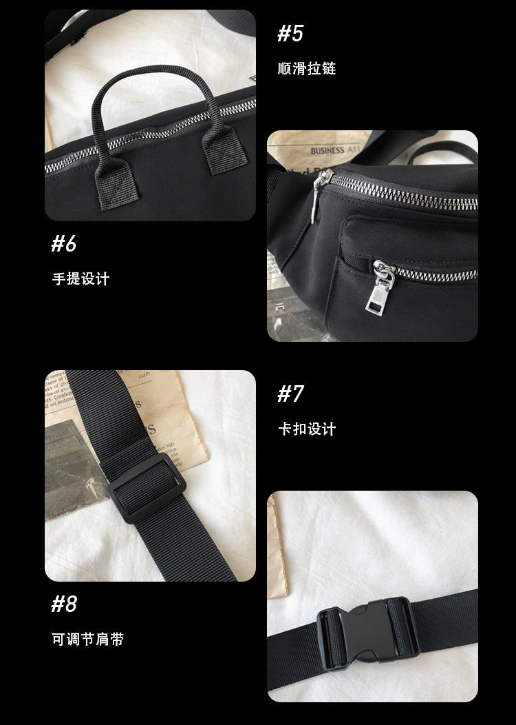 Men's Versatile Casual Chest Bag Simple Ins Waist Bag Japanese Style Small Shoulder Bag for Women Trendy OneShoulder Bag Men's Versatile Casual Chest Bag Simple Ins Waist Bag Japanese Style Small Shoulder Bag for Women Trendy OneShoulder Bag