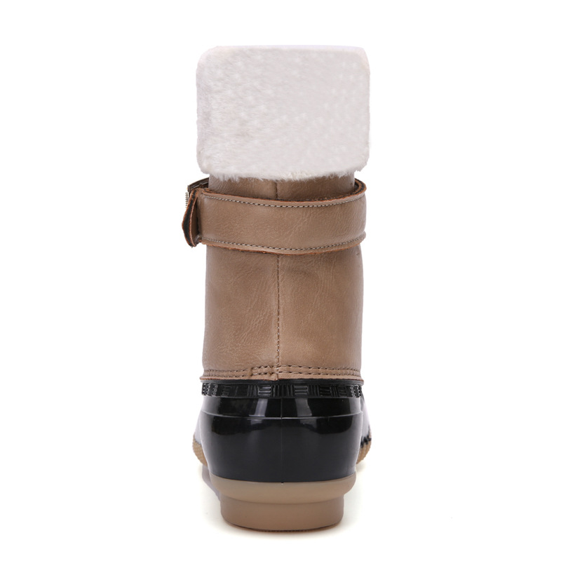 Amazon Cross-Border Winter Outdoors plus Size Women&#039;s Shoes High-Top Velvet Cotton Shoes Warm Duck Hunting Shoes Leisure Snow Boots Women