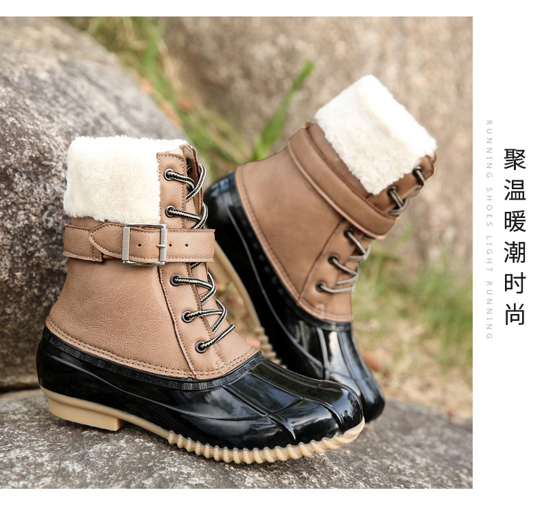 Amazon Cross-Border Winter Outdoors plus Size Women's Shoes High-Top Velvet Cotton Shoes Warm Duck Hunting Shoes Leisure Snow Boots Women Amazon Cross-Border Winter Outdoors plus Size Women's Shoes High-Top Velvet Cotton Shoes Warm Duck Hunting Shoes Leisure Snow Boots Women