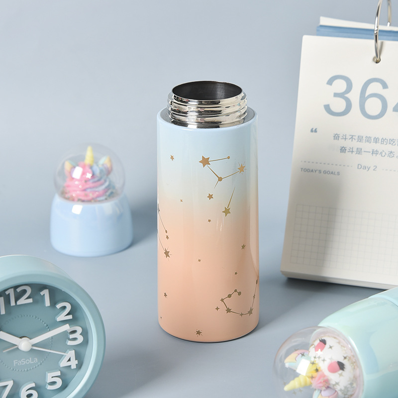 A Korean version of creative diy micro landscape cartoon thermos cup lovely web celebrity water cup female student portable sports cup