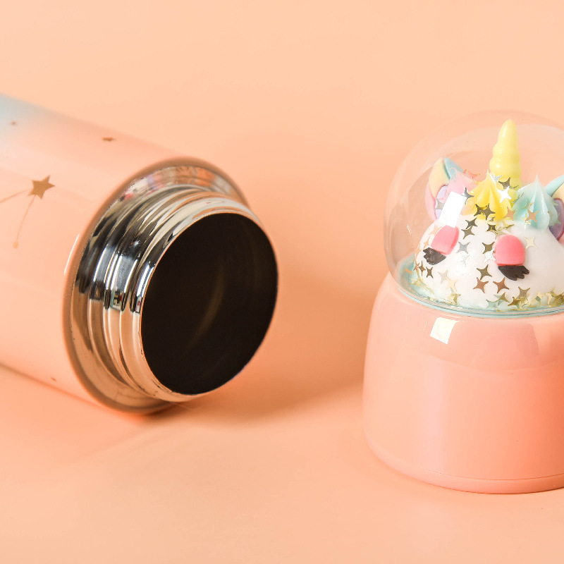 A Korean version of creative diy micro landscape cartoon thermos cup lovely web celebrity water cup female student portable sports cup