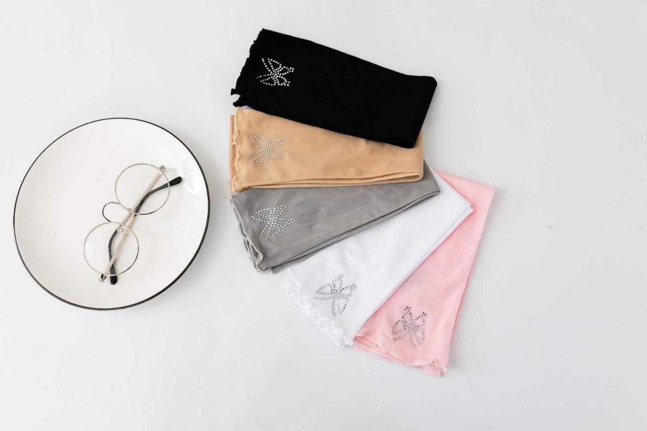 Free Shipping Summer Ice Sleeve Diamond Studded by Hand Elastic Mesh Ice Silk Driving Running Outing Style Sun-Proof and Breathable Sleeve