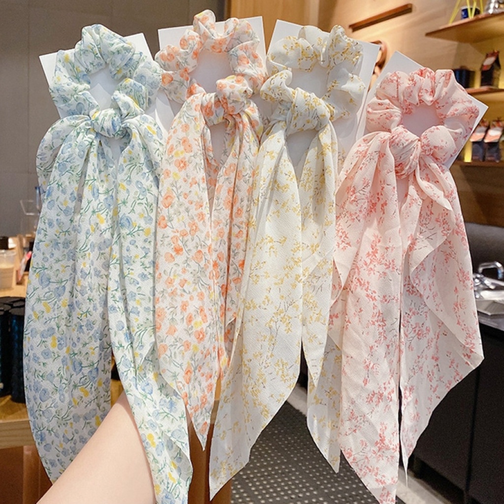 Silk Scarf Ins Hair Band Women's Thin Ribbon Arm Bag Ribbon Fairy Headband Hair Band Super Fairy Wild Floral Scarf Women Silk Scarf Ins Hair Band Women's Thin Ribbon Arm Bag Ribbon Fairy Headband Hair Band Super Fairy Wild Floral Scarf Women