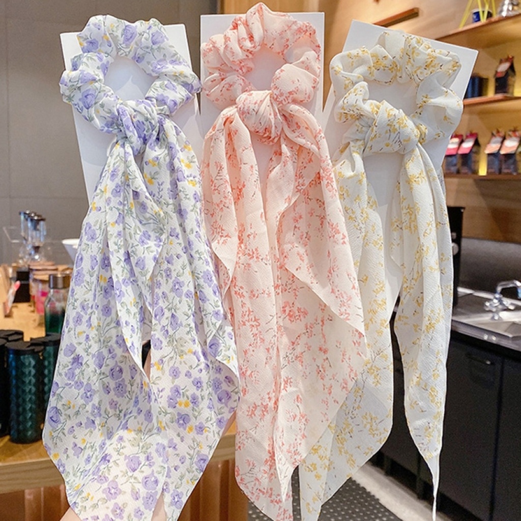 Silk Scarf Ins Hair Band Women's Thin Ribbon Arm Bag Ribbon Fairy Headband Hair Band Super Fairy Wild Floral Scarf Women Silk Scarf Ins Hair Band Women's Thin Ribbon Arm Bag Ribbon Fairy Headband Hair Band Super Fairy Wild Floral Scarf Women