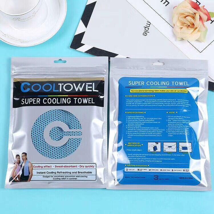 Summer Ice-Cold Towel Outdoor Quick-Drying Sports Two-Color Frozen Towels Cold Sense Sports Towel English Bag Packaging Wholesale Summer Ice-Cold Towel Outdoor Quick-Drying Sports Two-Color Frozen Towels Cold Sense Sports Towel English Bag Packaging Wholesale