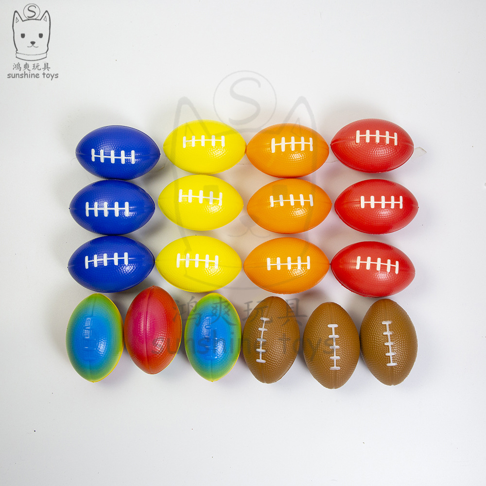 Cross-Border Hot Sale British American Small Brown Rugby Decompression Toys for Children Foam Decompression Pu Ball Custom Printing Cross-Border Hot Sale British American Small Brown Rugby Decompression Toys for Children Foam Decompression Pu Ball Custom Printing