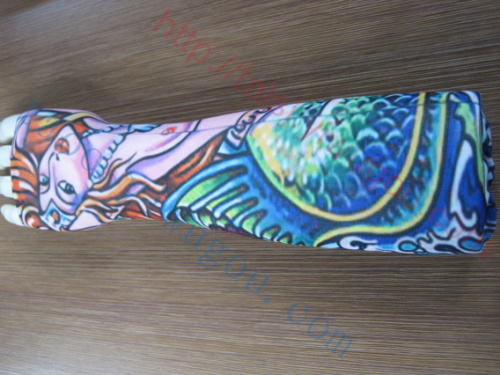 Sexy Mermaid designs seamless tattoo sleeves fashion gorgeous summer sun tattoo sleeves outdoor riding cuff type locomotive off-cuff