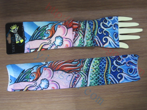 Sexy Mermaid designs seamless tattoo sleeves fashion gorgeous summer sun tattoo sleeves outdoor riding cuff type locomotive off-cuff