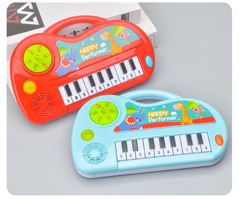 Cartoon Beginner Boys and Girls Electronic Keyboard Musical Instruments Children's Music Baby Toys Early Education Supermarket Stall Gifts