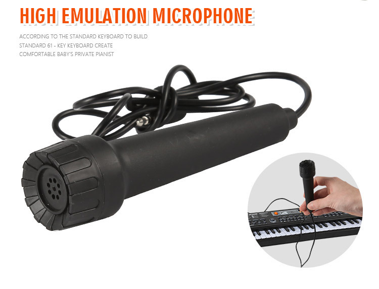 Children's Electronic Keyboard Musical Instrument 61-Key Multi-Function Studio Toy Gift Educational Piano with Power Supply Children's Electronic Keyboard Musical Instrument 61-Key Multi-Function Studio Toy Gift Educational Piano with Power Supply