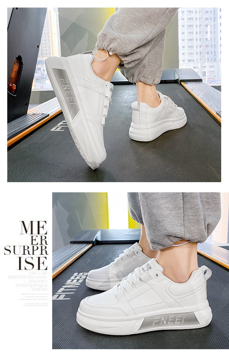 White Shoes for Women 2021 Spring New Korean Style Thick-Soled Casual Sports Shoes for Female Students Treadmill Board H7702 White Shoes for Women 2021 Spring New Korean Style Thick-Soled Casual Sports Shoes for Female Students Treadmill Board H7702