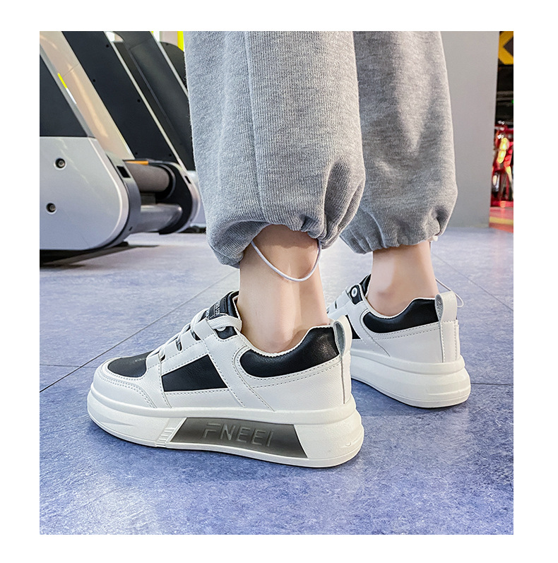 White Shoes for Women 2021 Spring New Korean Style Thick-Soled Casual Sports Shoes for Female Students Treadmill Board H7702 White Shoes for Women 2021 Spring New Korean Style Thick-Soled Casual Sports Shoes for Female Students Treadmill Board H7702